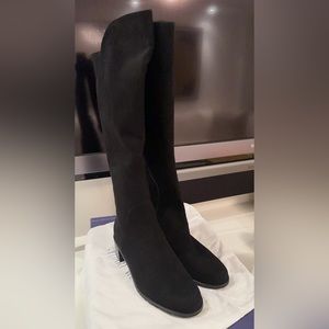 New Stuart Weitzman Tall Black Suede Boots size 8
